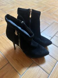 Полусапожки черные замша (37)