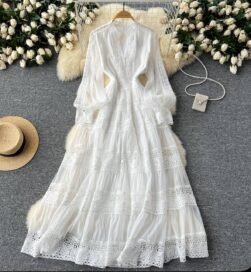 Платье кружевное белое: Платье кружевное белое (44)