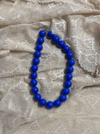 Бусы крупные синие ретро