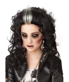 Парик вампирши длинный со светлой прядью