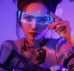 Очки светящиеся киберпанк