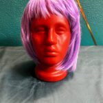 Парик женский каре лиловый 2