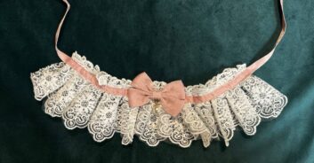 Воротник съёмный: Воротник съемный белый+бант