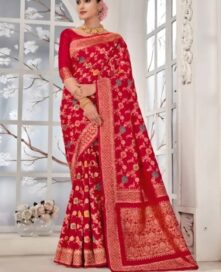 Сари индийское красное (44-48)