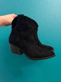 Полусапожки черные замша (38)