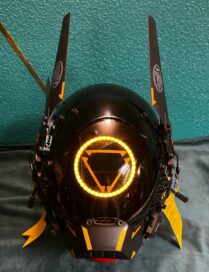 Шлем киберпанк со светодиодной подстветкой: Шлем киберпанк желтый