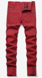 Брюки клетка: Брюки клетка: красная (56)