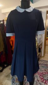 Платье синее с белым воротничком: Платье синее (44)