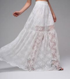 Юбка гипюровая белая (44-46)