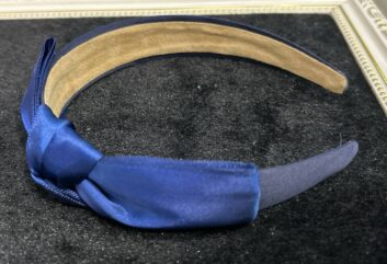 Ободок синий с бантиком