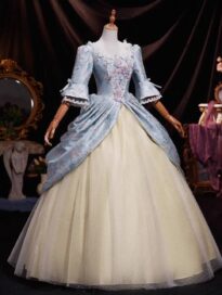 Платье голубое в стиле Рококо