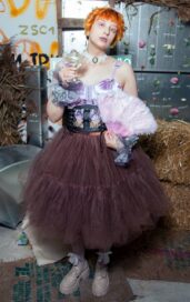 Юбка пышная коричневая (46-48)