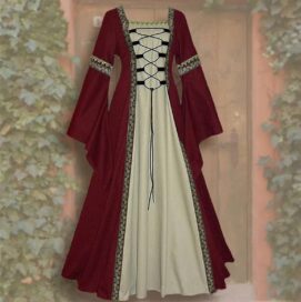 Платье Средневековое эпохи Возрождения: Платье средневековое красное