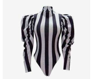 Боди в полоску готическое