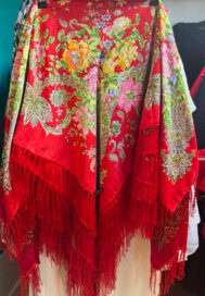 Платок народный: Платок народный красный