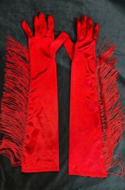 Перчатки черные длинные танцовщицы бурлеска: Перчатки танцовщиц красные