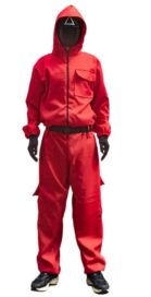 Красный комбинезон "Игра в кальмара": Комбинезон с карманом (44-48)