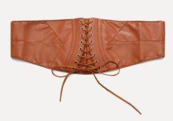 Корсет: Корсет коричневый кожаный