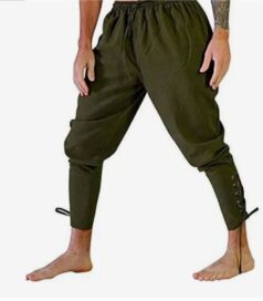 Штаны пиратские с завязками по бокам: Штаны пиратские зеленые (58)