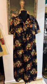 Советское платье в цветочек: черное (46)