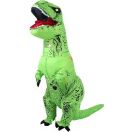 Надувной динозавр: Зеленый надувной динозавр