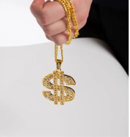 Подвеска доллар золотой