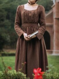 Платье женское винтаж коричневое: Платье коричневое винтаж (46)