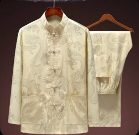 Китайский мужской костюм бежевый: Китайский костюм беж (54)