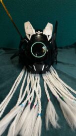 Шлем киберпанк со светодиодной подстветкой: Шлем киберпанк белый