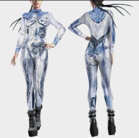 Комбинезон обтягивающий (принт: разбитое стекло): Комбинезон-стекло (48)