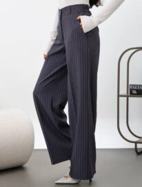 Брюки черные в полоску: Брюки в полоску (44)