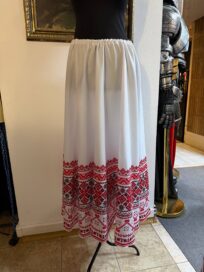 Юбка народная белая на резинке (44-48)