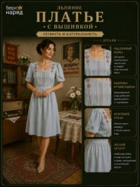 Платье льняное